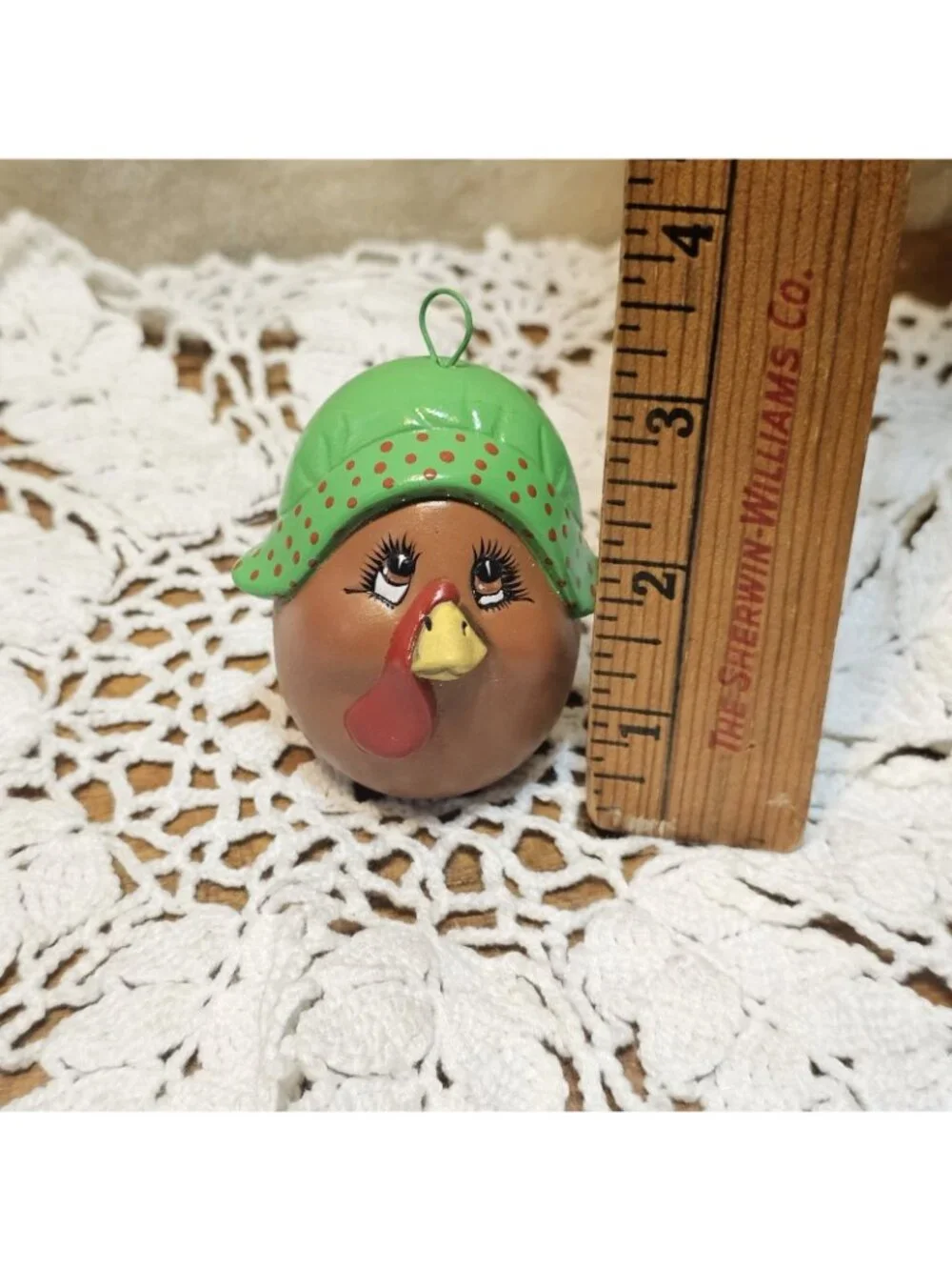 Unique HTF Ceramic Anthropomorphic  Pilgrim Turkey W/ Bonnet Ornament Vintage